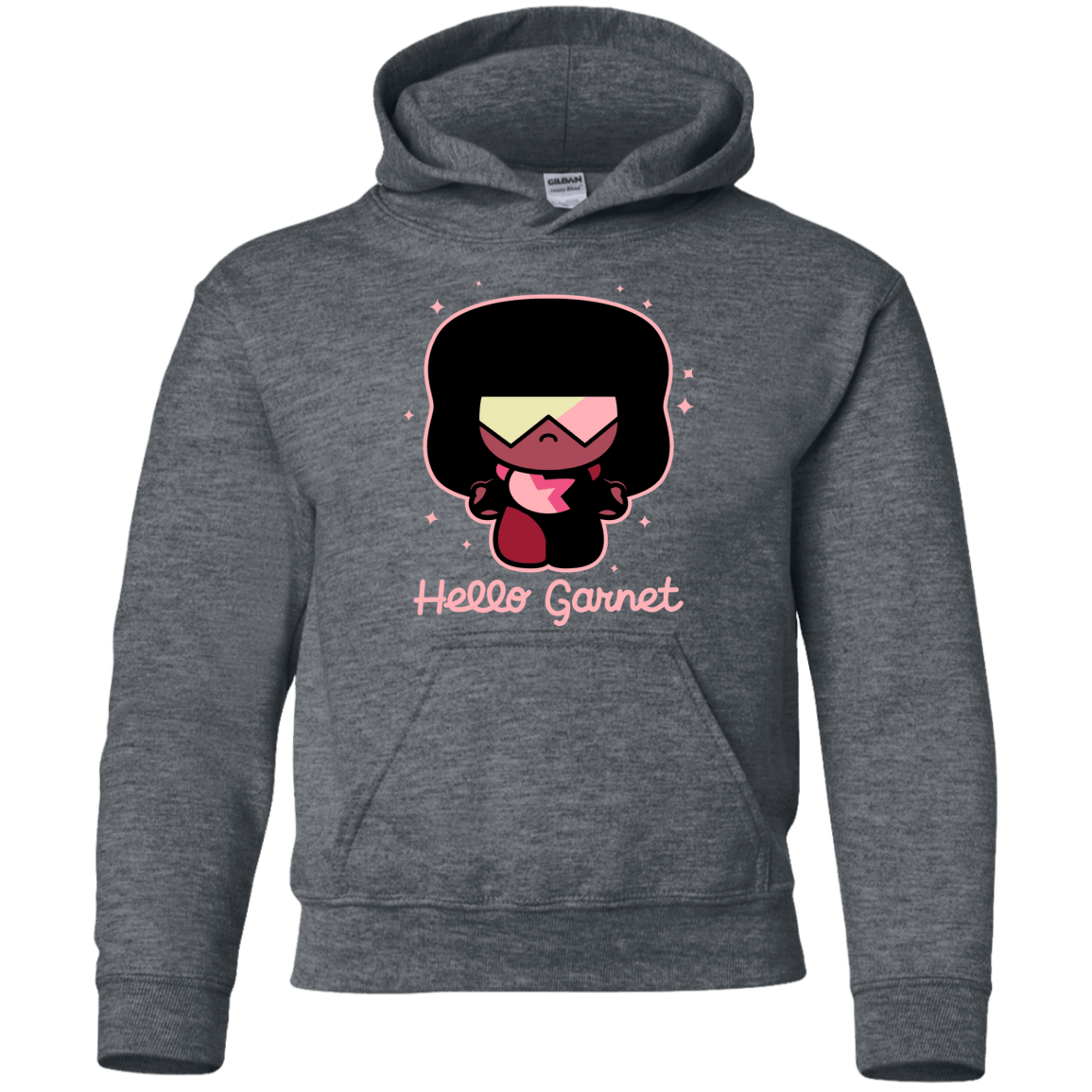 Sweatshirts Dark Heather / YS Hello Garnet Youth Hoodie