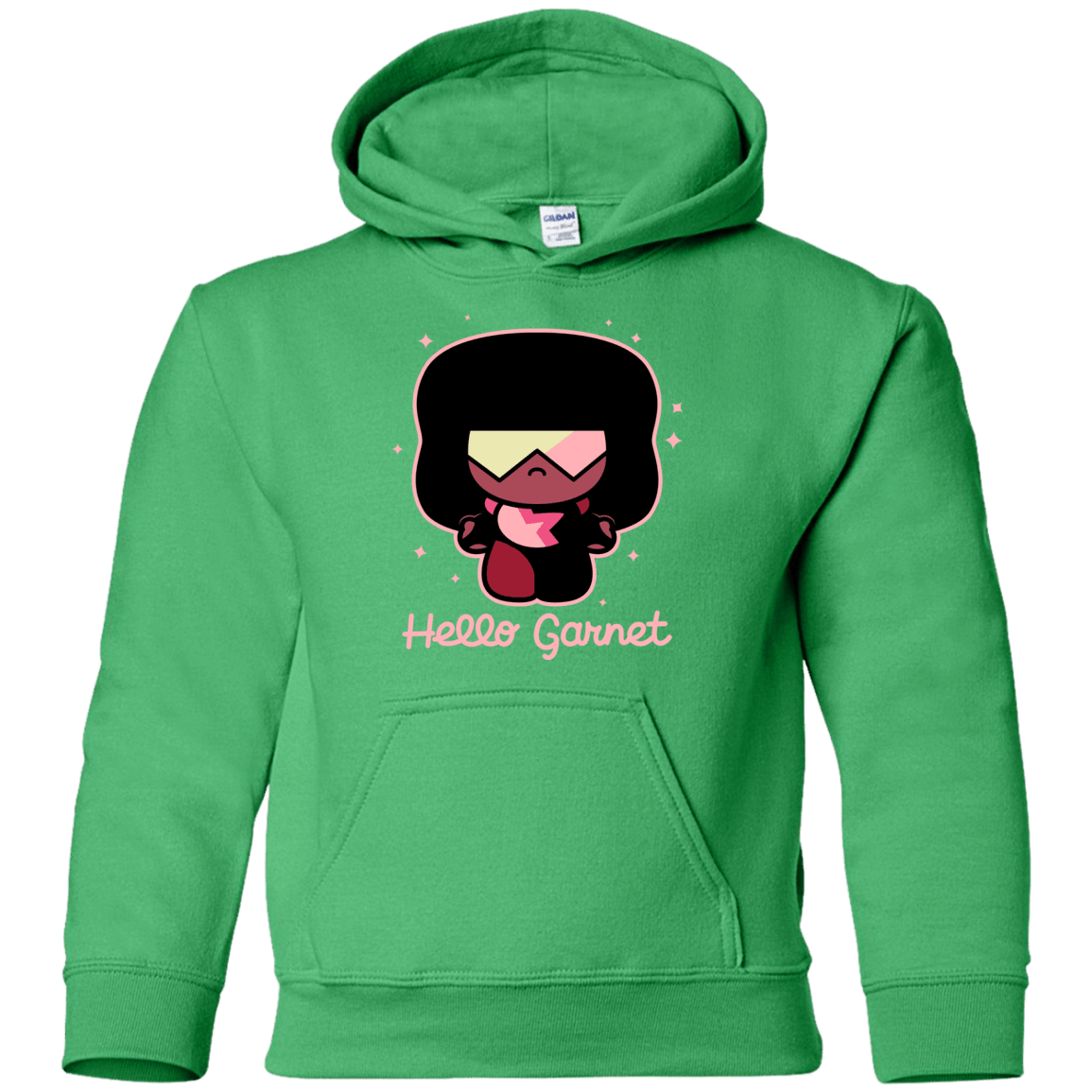Sweatshirts Irish Green / YS Hello Garnet Youth Hoodie