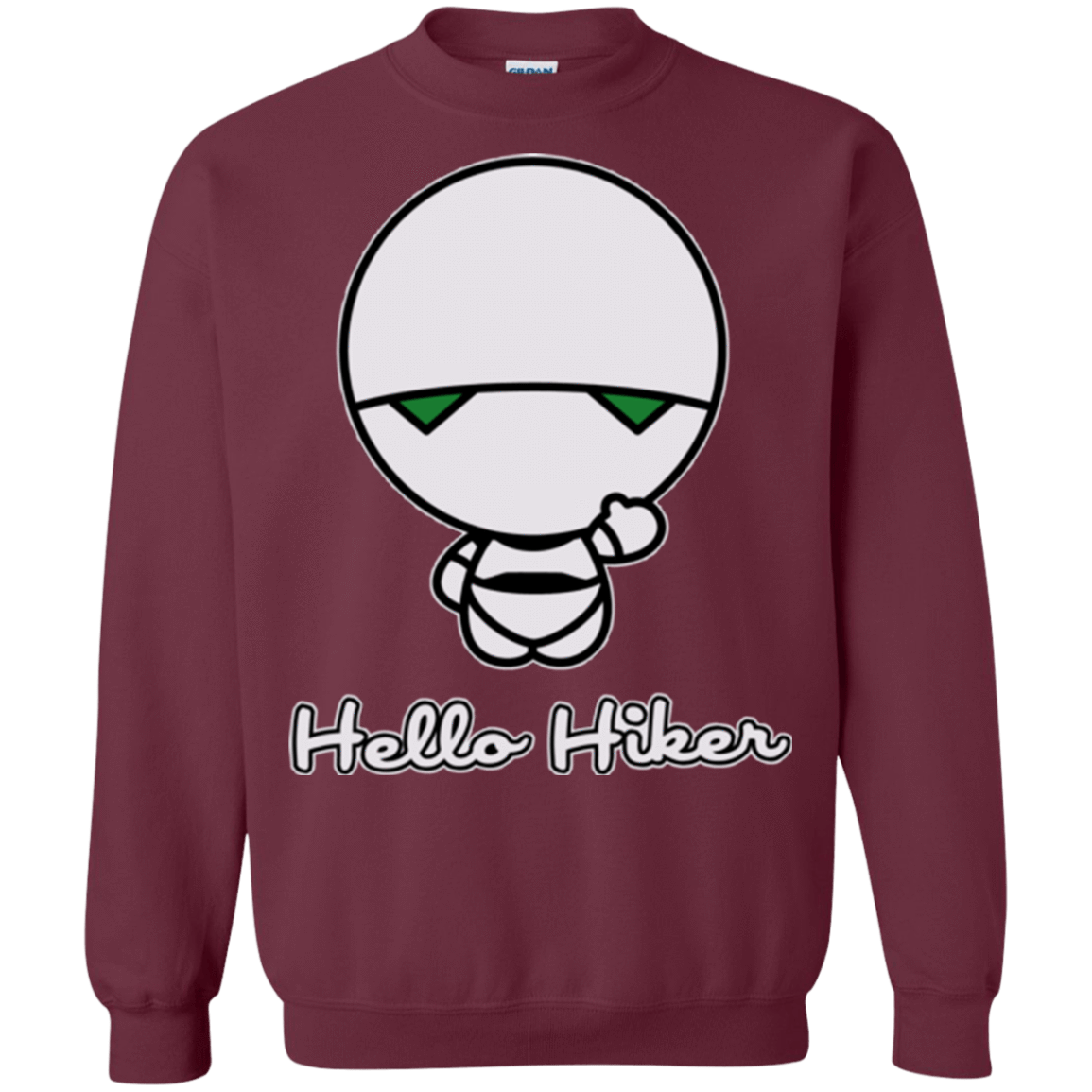 Sweatshirts Maroon / Small Hello Hiker Crewneck Sweatshirt
