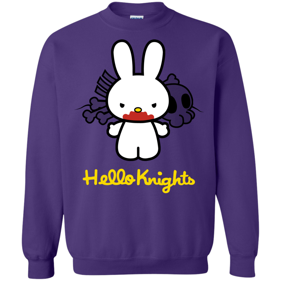 Sweatshirts Purple / S Hello Knights Crewneck Sweatshirt