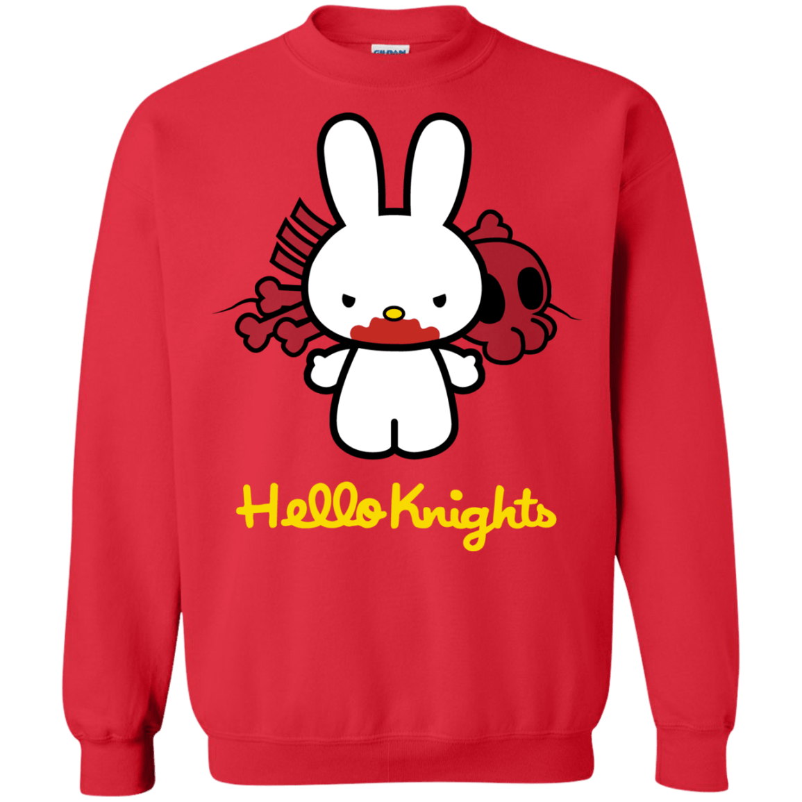 Sweatshirts Red / S Hello Knights Crewneck Sweatshirt