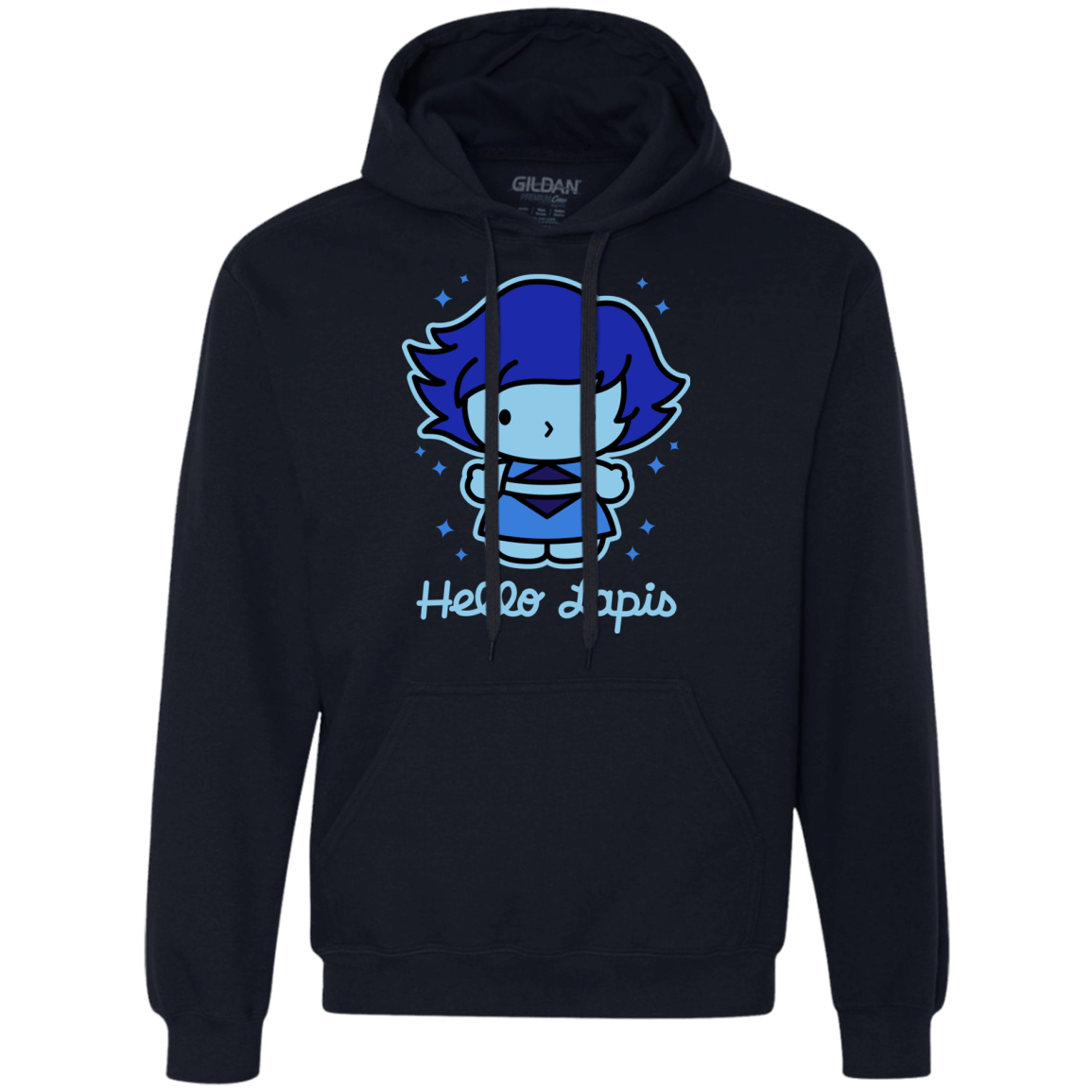 Sweatshirts Navy / S Hello Lapis Premium Fleece Hoodie