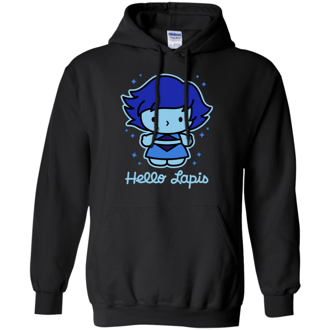 Sweatshirts Black / S Hello Lapis Pullover Hoodie