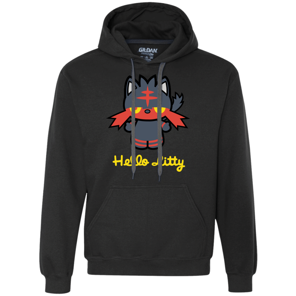 Sweatshirts Black / S Hello Litty Premium Fleece Hoodie