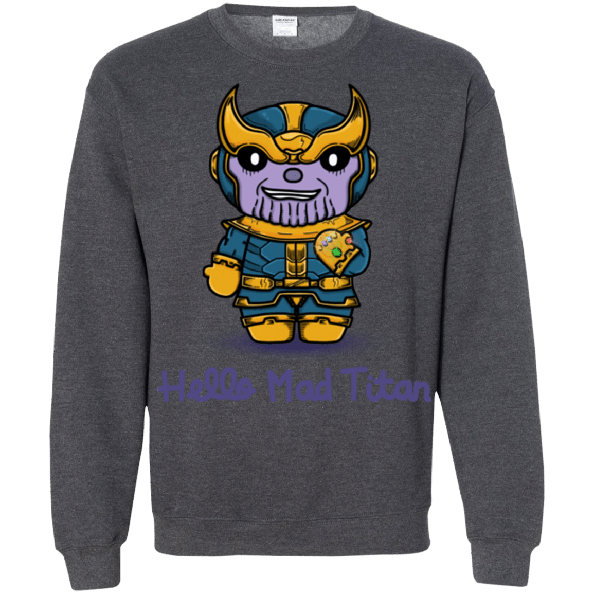 Sweatshirts Dark Heather / S Hello Mad Titan Crewneck Sweatshirt