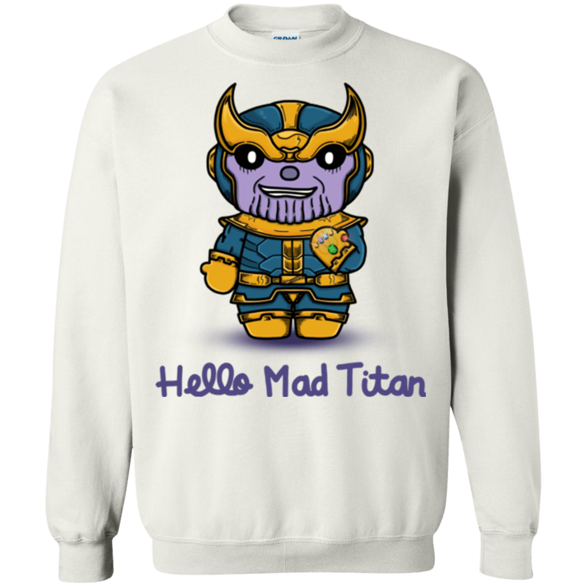 Sweatshirts White / S Hello Mad Titan Crewneck Sweatshirt