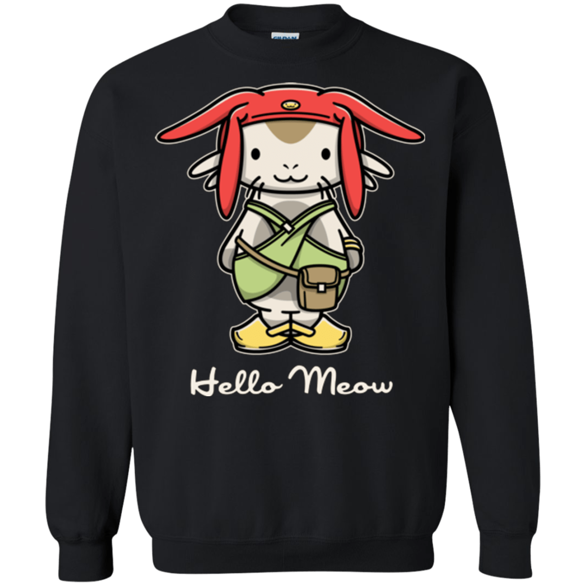 Sweatshirts Black / Small HELLO MEOW Crewneck Sweatshirt