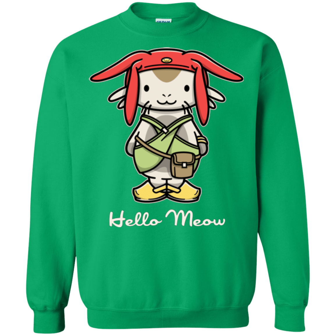 Sweatshirts Irish Green / Small HELLO MEOW Crewneck Sweatshirt