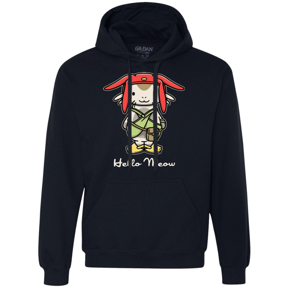Sweatshirts Navy / Small HELLO MEOW Premium Fleece Hoodie