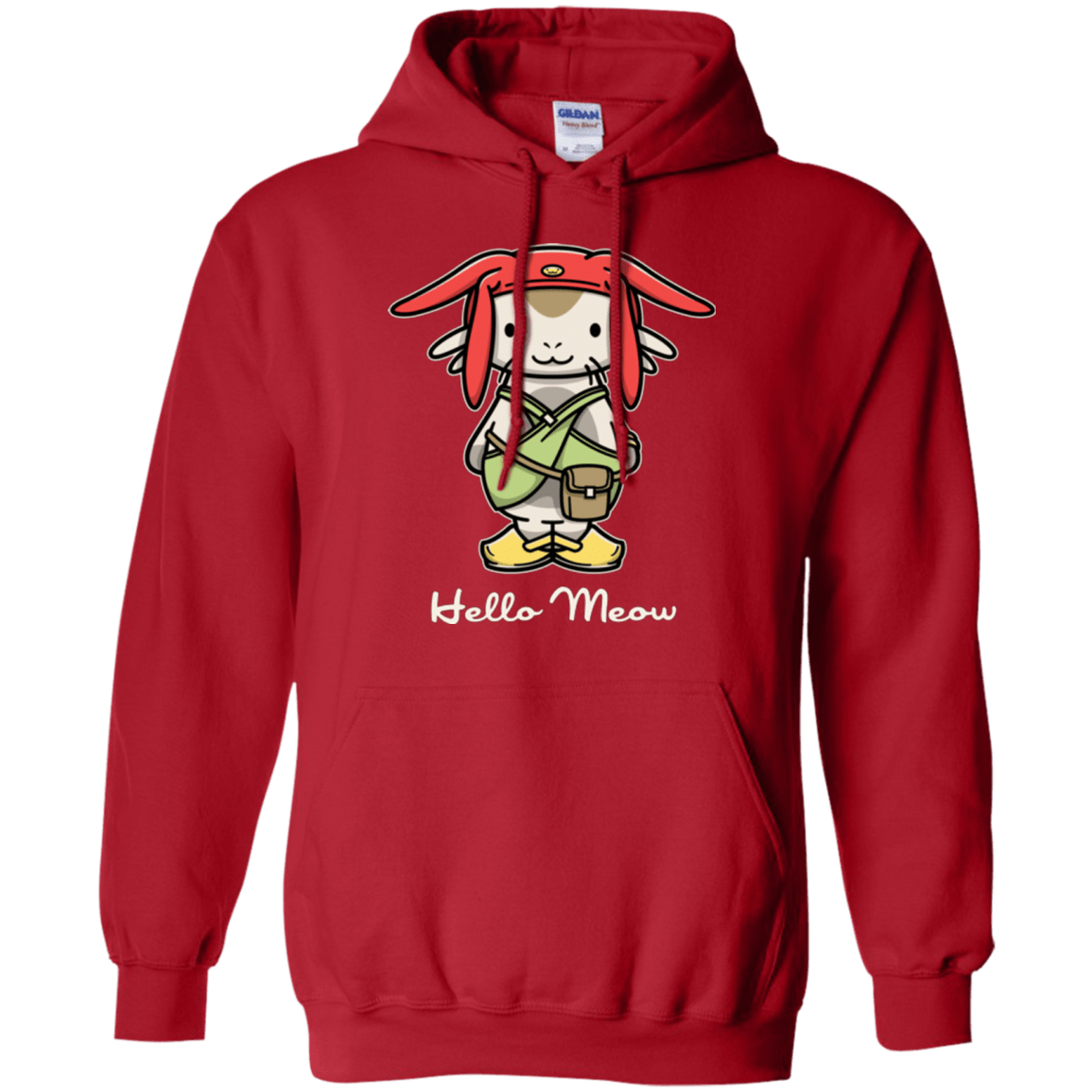 Sweatshirts Red / Small HELLO MEOW Pullover Hoodie