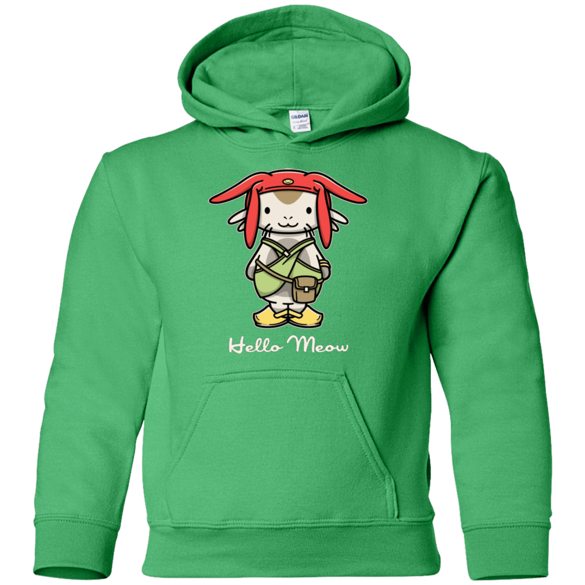 Sweatshirts Irish Green / YS HELLO MEOW Youth Hoodie