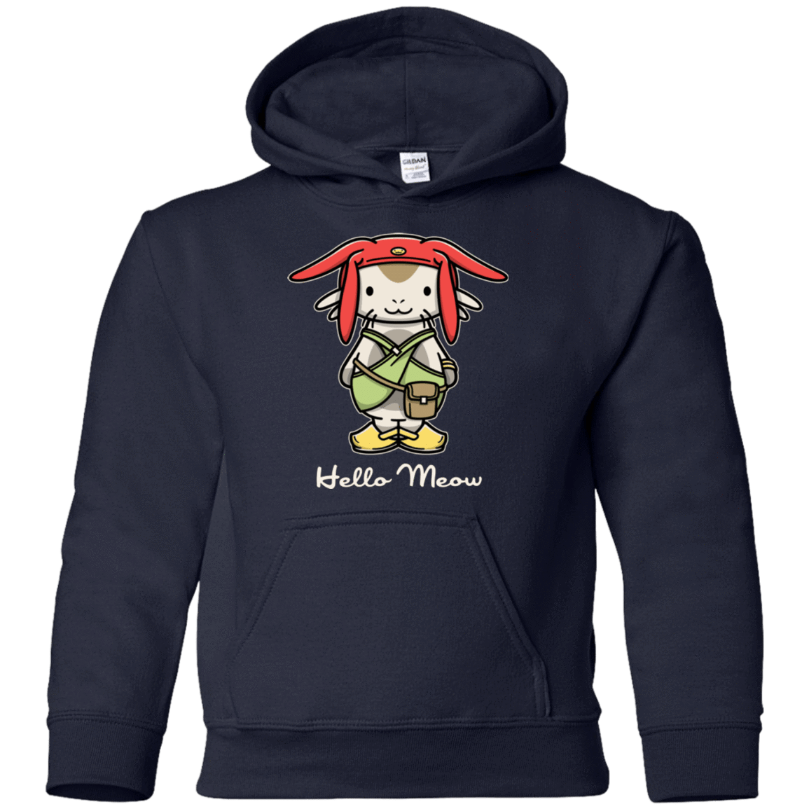 Sweatshirts Navy / YS HELLO MEOW Youth Hoodie