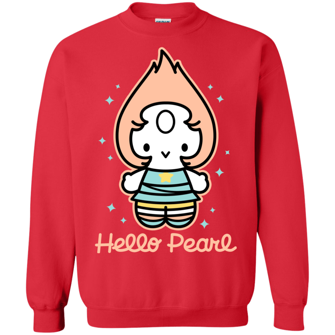 Sweatshirts Red / S Hello Pearl Crewneck Sweatshirt