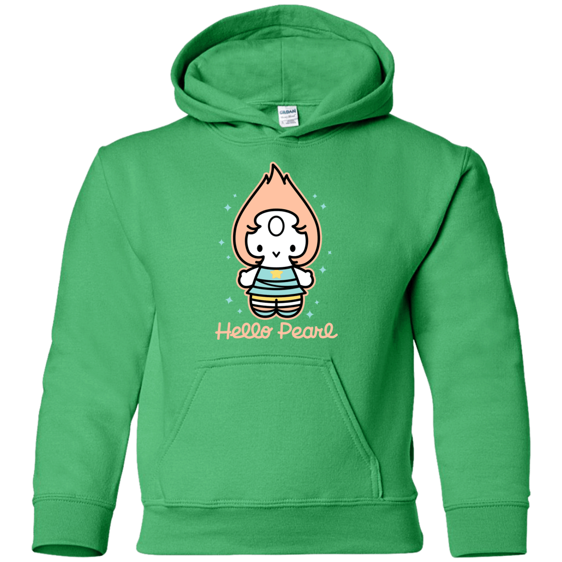 Sweatshirts Irish Green / YS Hello Pearl Youth Hoodie