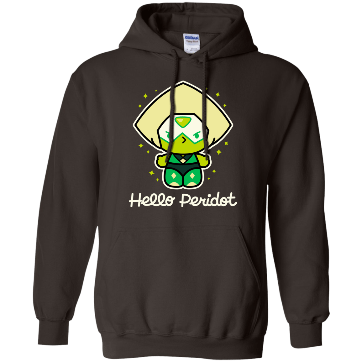 Sweatshirts Dark Chocolate / S Hello Peridot Pullover Hoodie