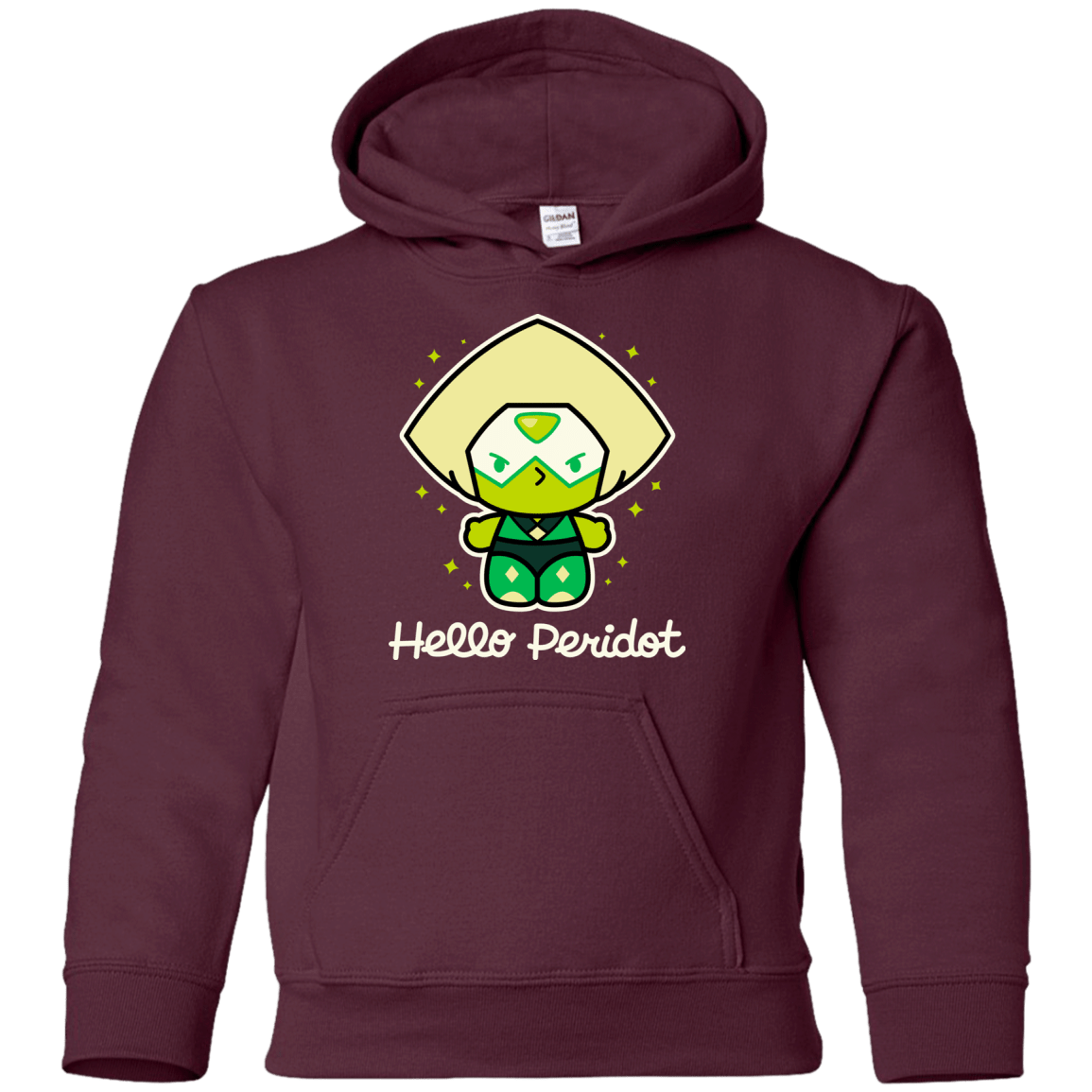 Sweatshirts Maroon / YS Hello Peridot Youth Hoodie