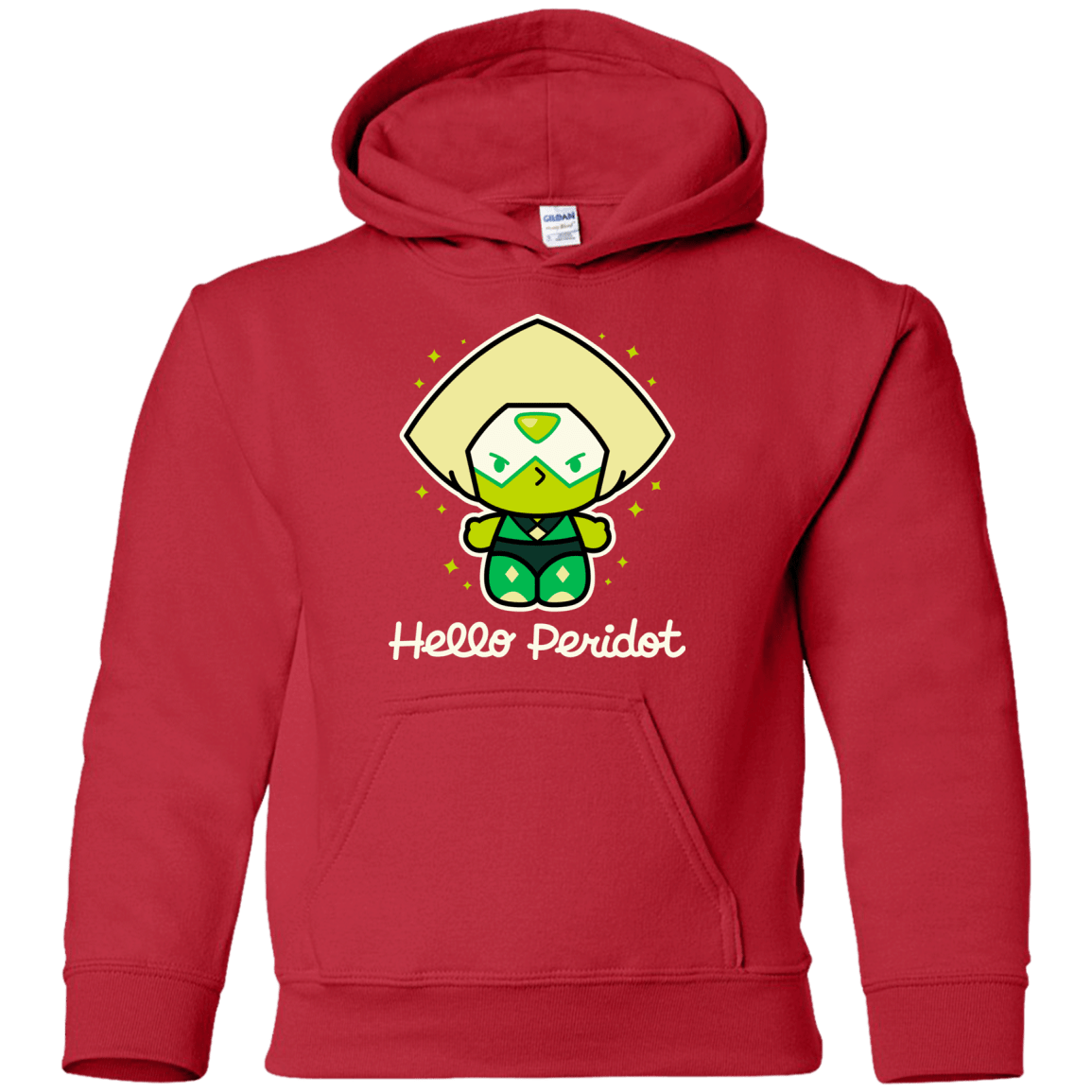 Sweatshirts Red / YS Hello Peridot Youth Hoodie