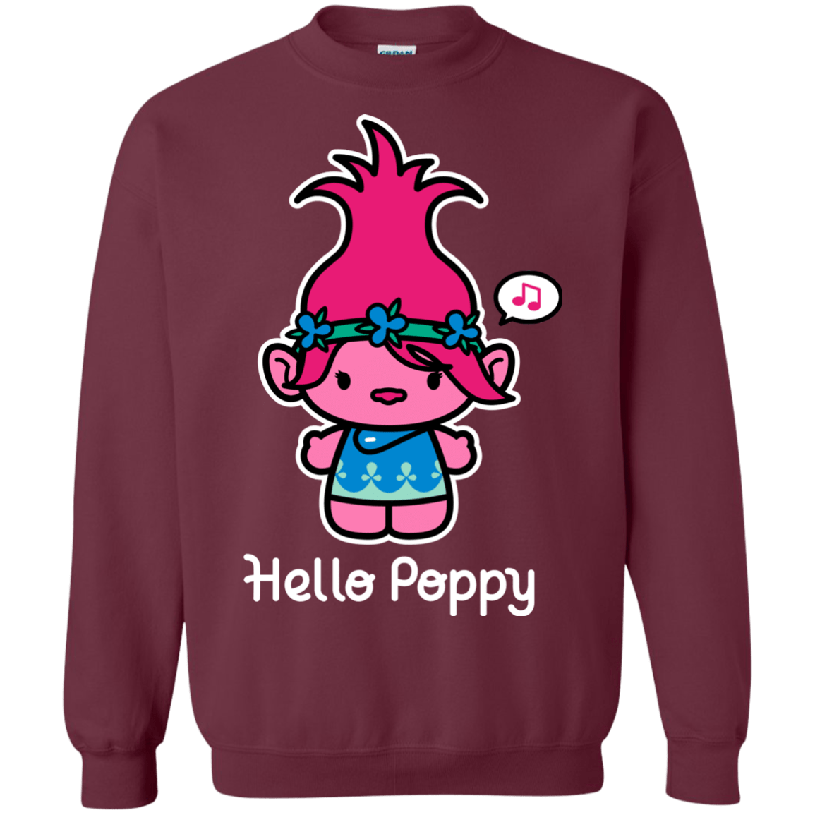 Sweatshirts Maroon / S Hello Poppy Crewneck Sweatshirt