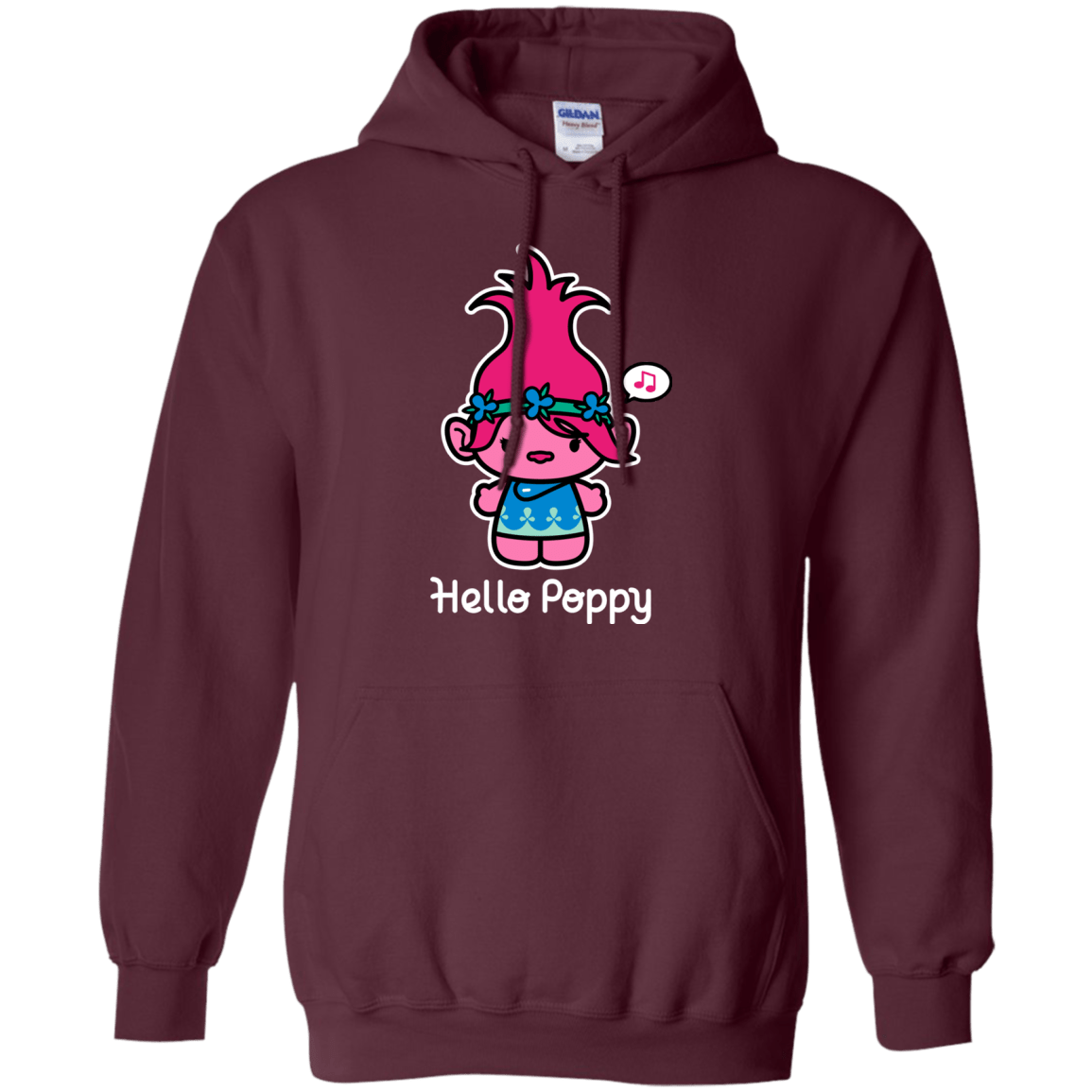 Sweatshirts Maroon / S Hello Poppy Pullover Hoodie