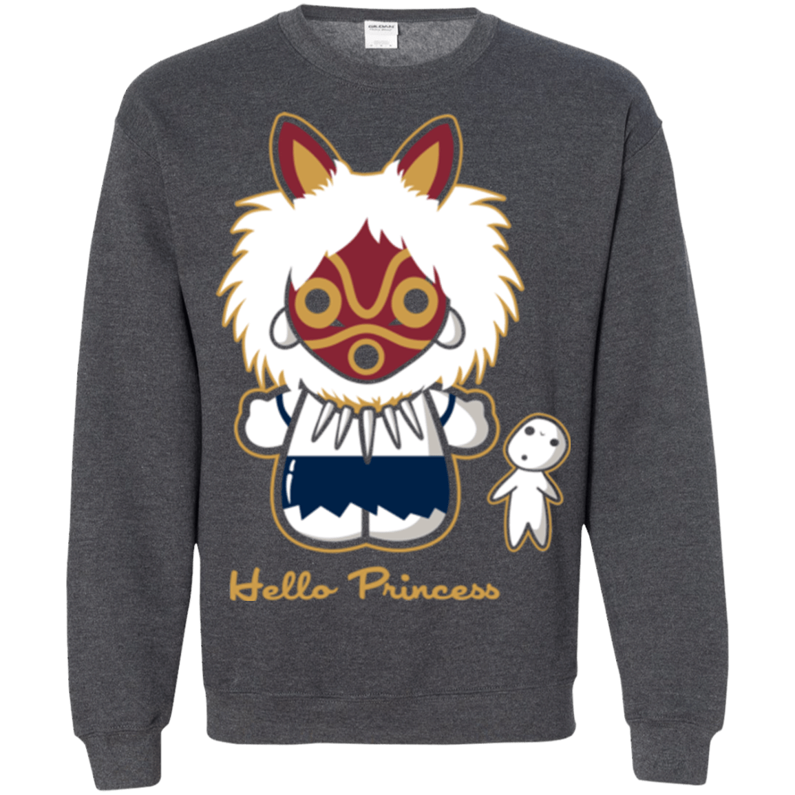 Sweatshirts Dark Heather / Small Hello Princess Crewneck Sweatshirt