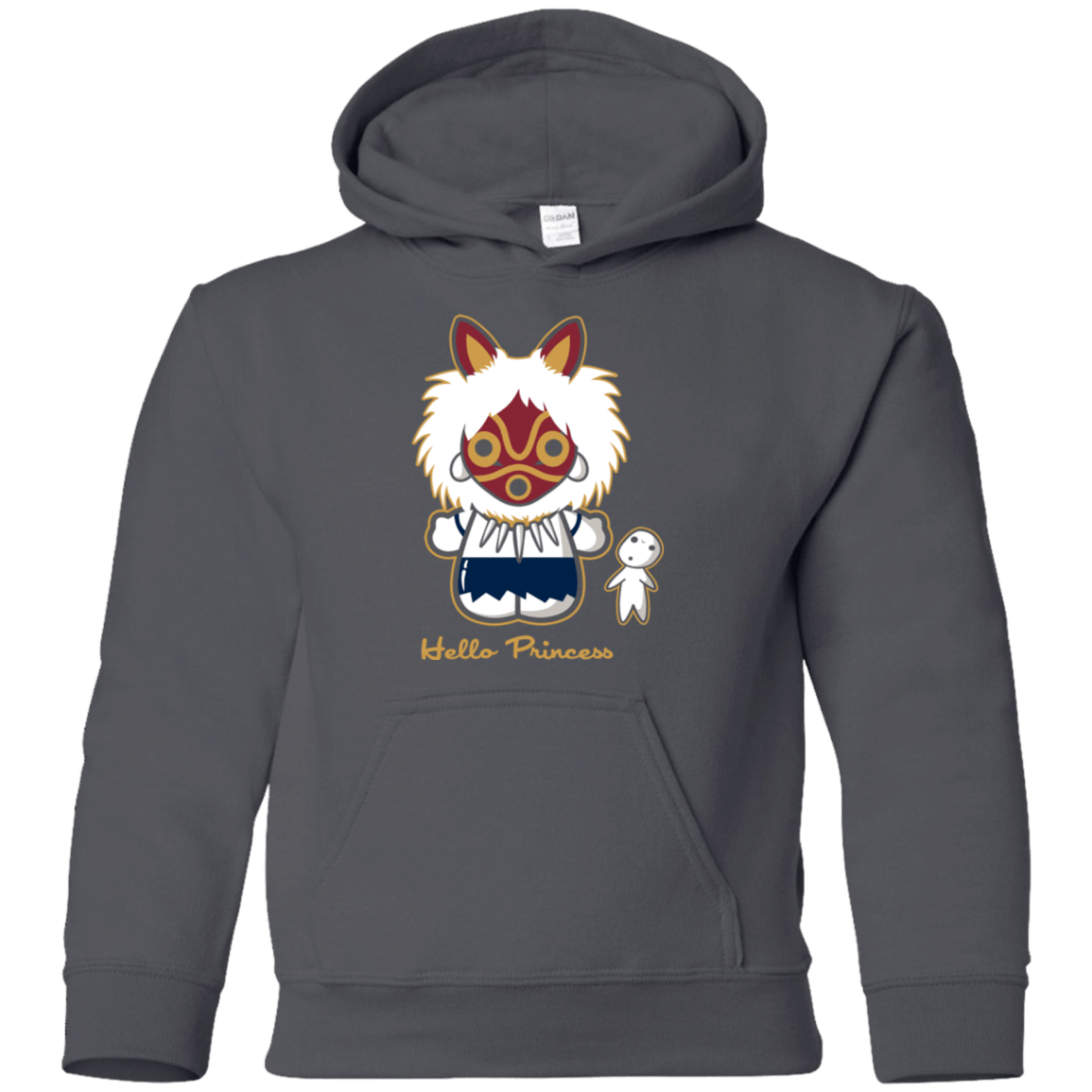 Sweatshirts Charcoal / YS Hello Princess Youth Hoodie