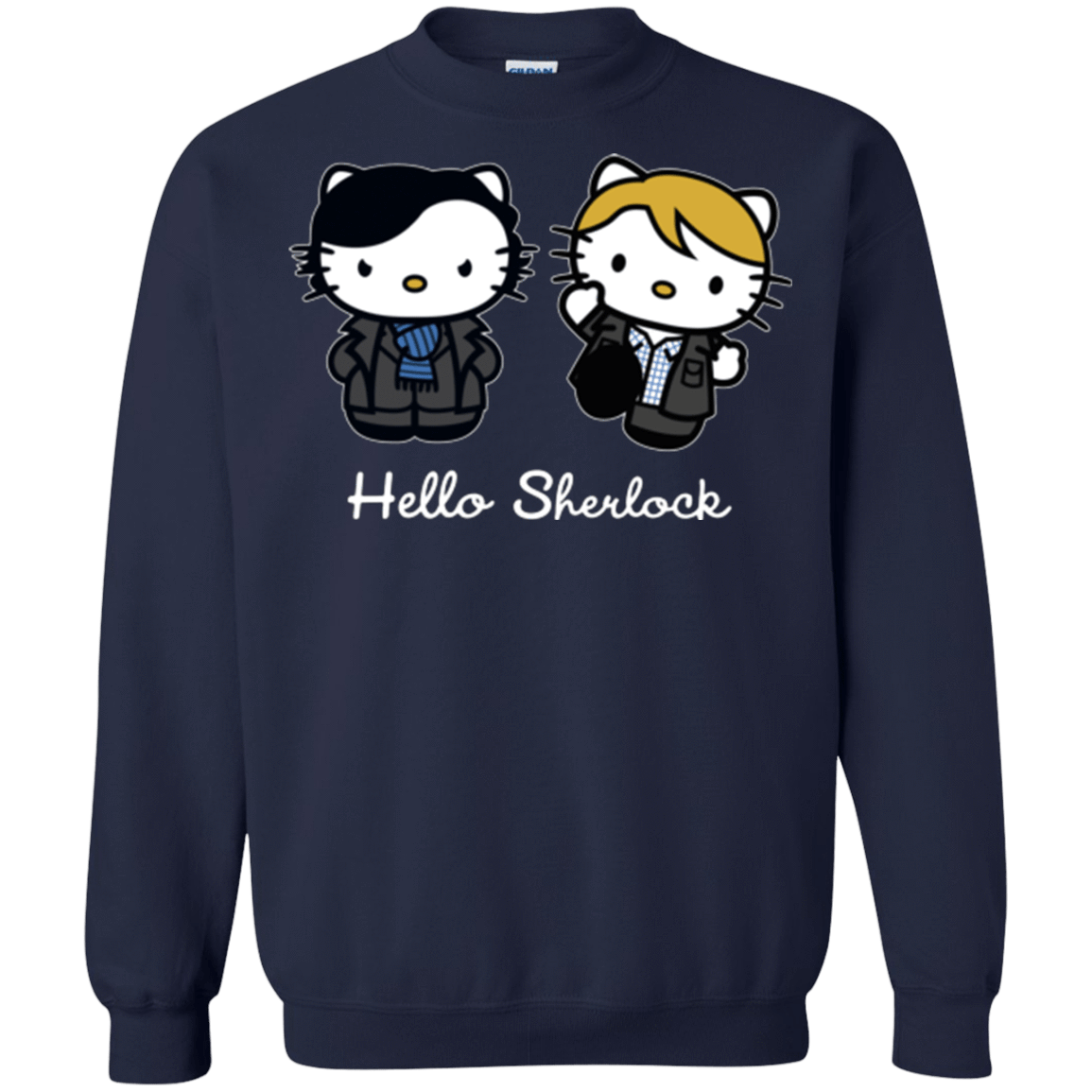 Sweatshirts Navy / Small Hello Sherlock Crewneck Sweatshirt