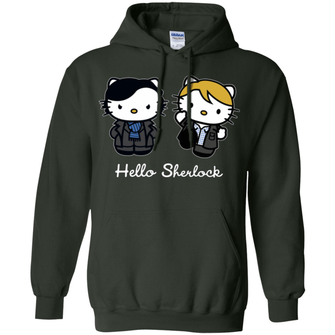 Sweatshirts Forest Green / Small Hello Sherlock Pullover Hoodie