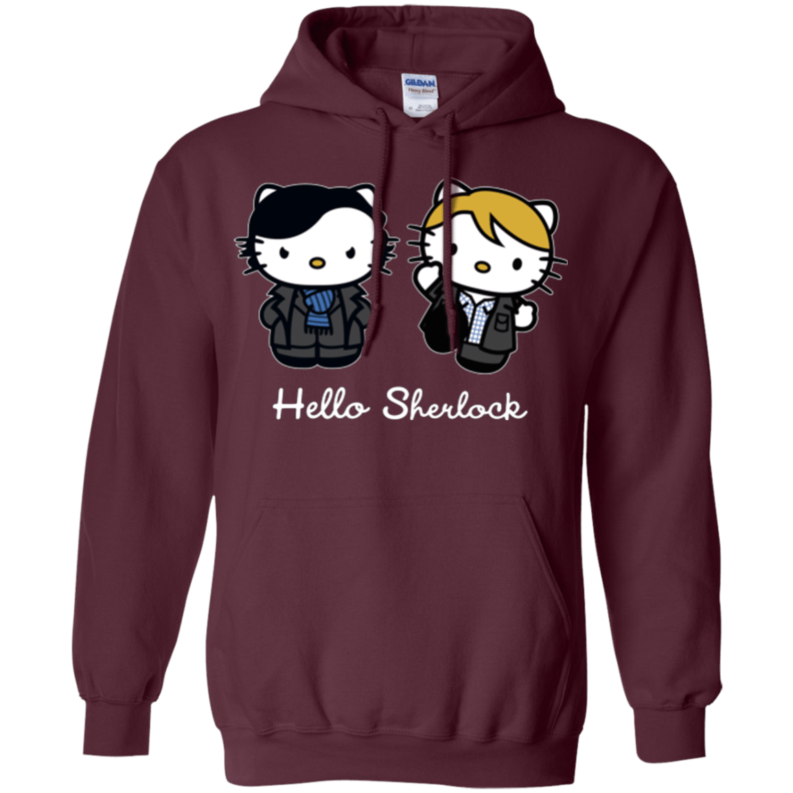 Sweatshirts Maroon / Small Hello Sherlock Pullover Hoodie