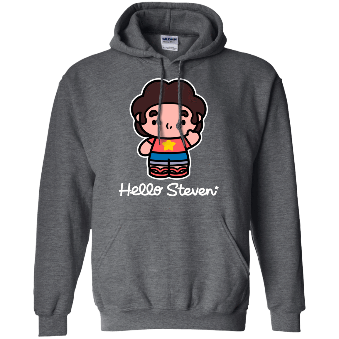 Sweatshirts Dark Heather / S Hello Steven Pullover Hoodie