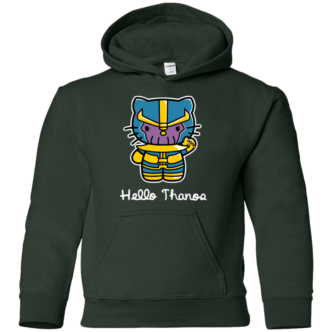 Sweatshirts Forest Green / YS Hello Thanos Youth Hoodie