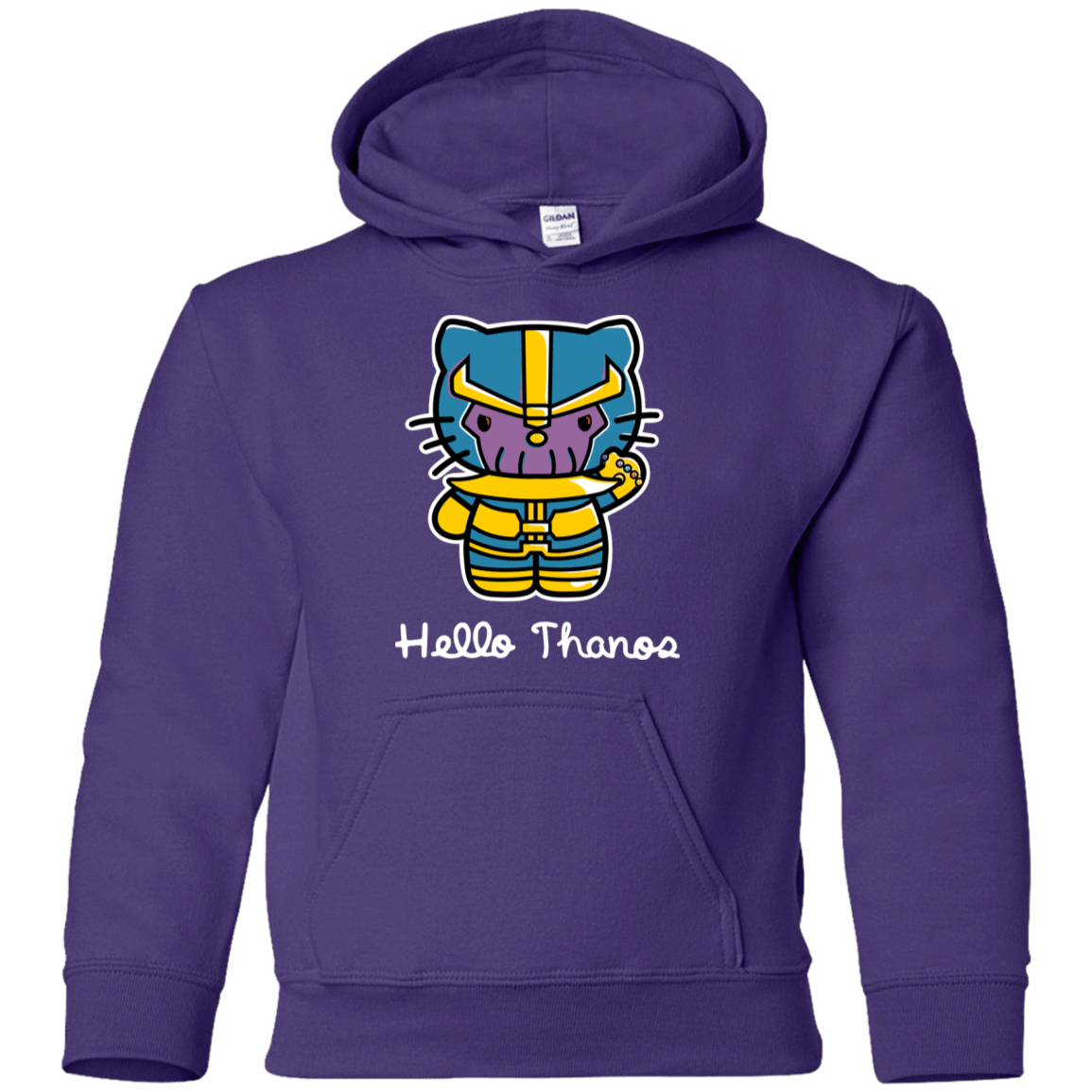 Sweatshirts Purple / YS Hello Thanos Youth Hoodie