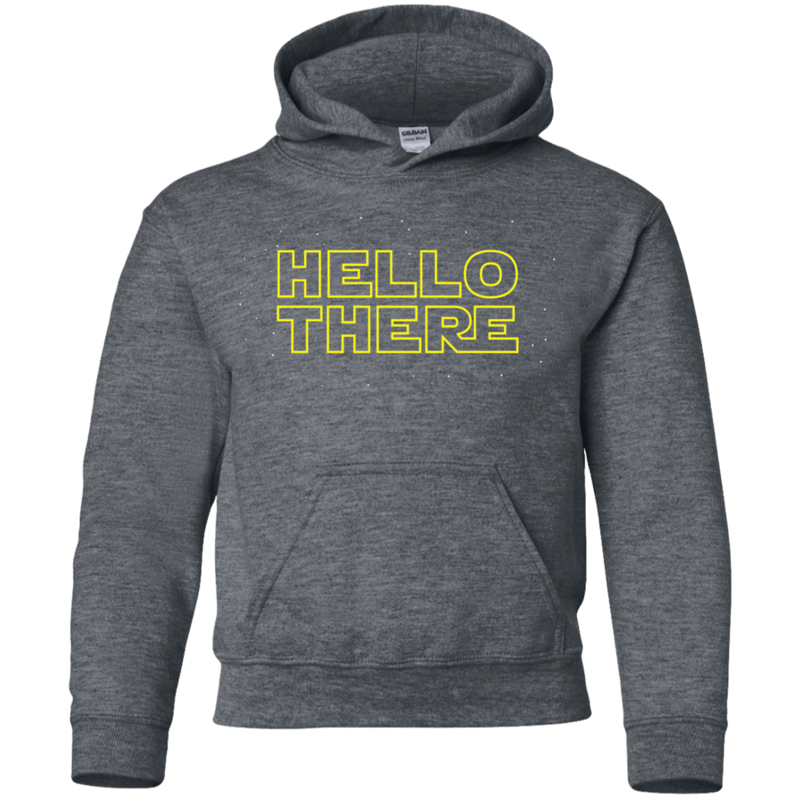 Sweatshirts Dark Heather / YS Hello There Youth Hoodie