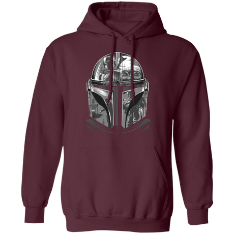 Sweatshirts Maroon / S Helmet Mandalorian Pullover Hoodie