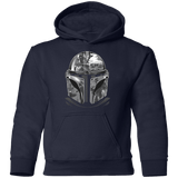 Sweatshirts Navy / YS Helmet Mandalorian Youth Hoodie