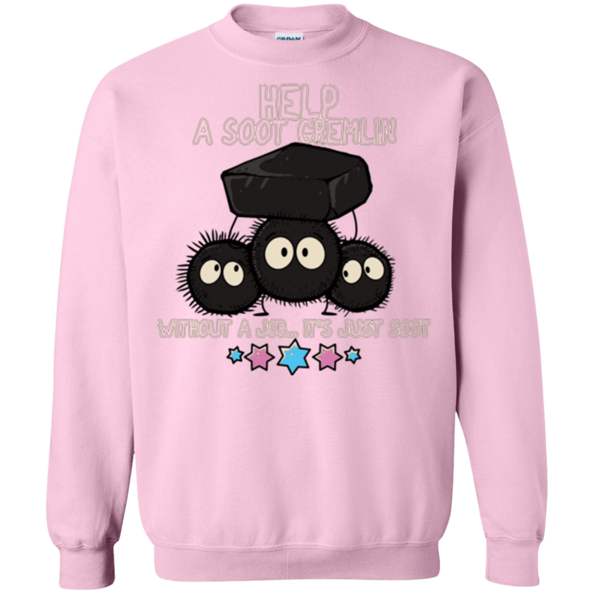 Sweatshirts Light Pink / Small HELP A SOOT GREMLIN Crewneck Sweatshirt