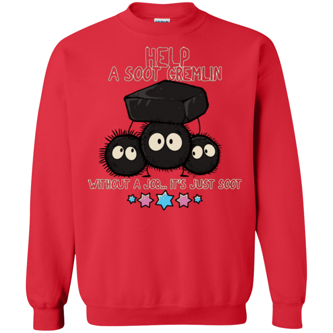 Sweatshirts Red / Small HELP A SOOT GREMLIN Crewneck Sweatshirt