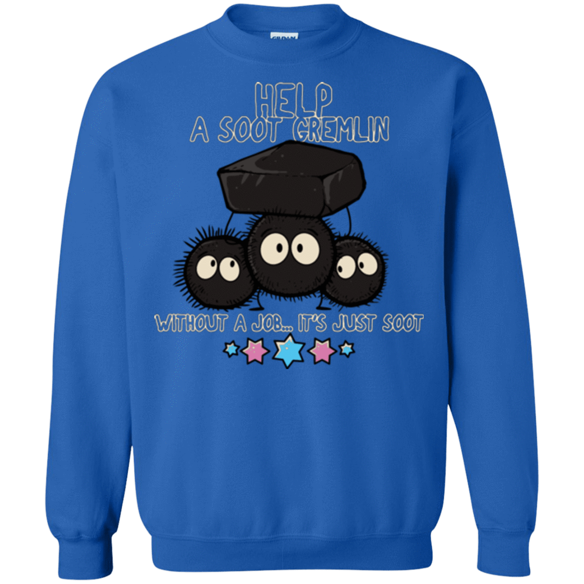 Sweatshirts Royal / Small HELP A SOOT GREMLIN Crewneck Sweatshirt