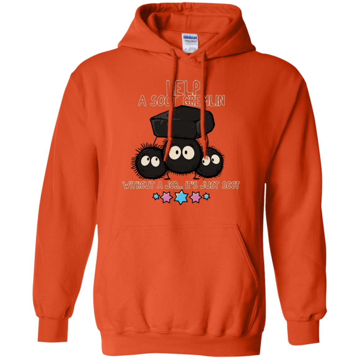 Sweatshirts Orange / Small HELP A SOOT GREMLIN Pullover Hoodie