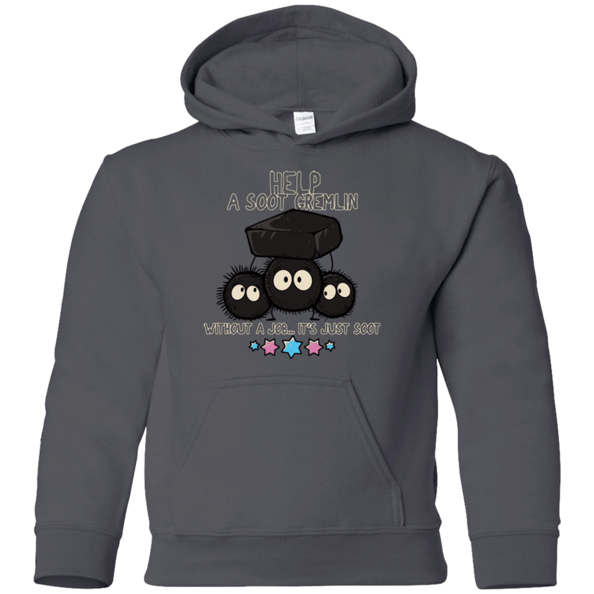 Sweatshirts Charcoal / YS HELP A SOOT GREMLIN Youth Hoodie