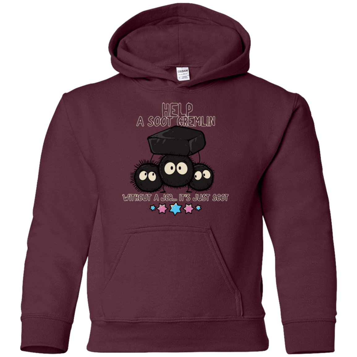 Sweatshirts Maroon / YS HELP A SOOT GREMLIN Youth Hoodie