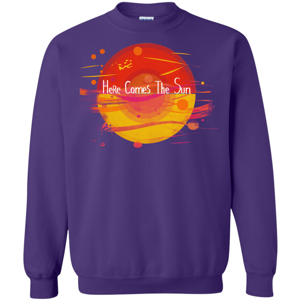 Sweatshirts Purple / S Here Comes The Sun (1) Crewneck Sweatshirt