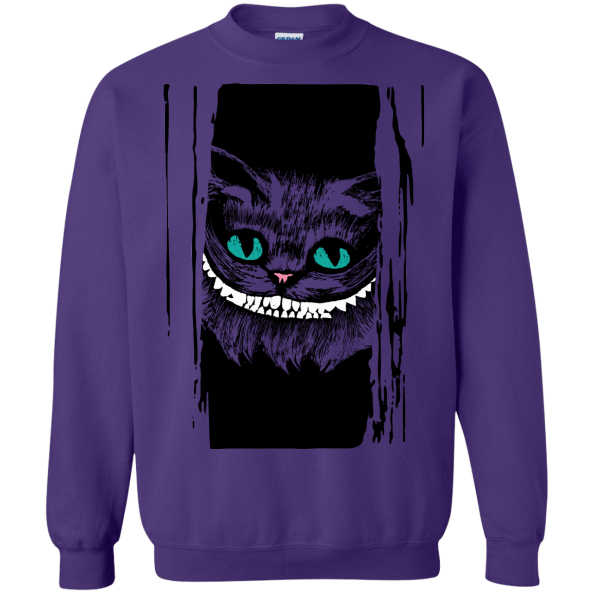 Sweatshirts Purple / S Here's Cheshire Crewneck Sweatshirt