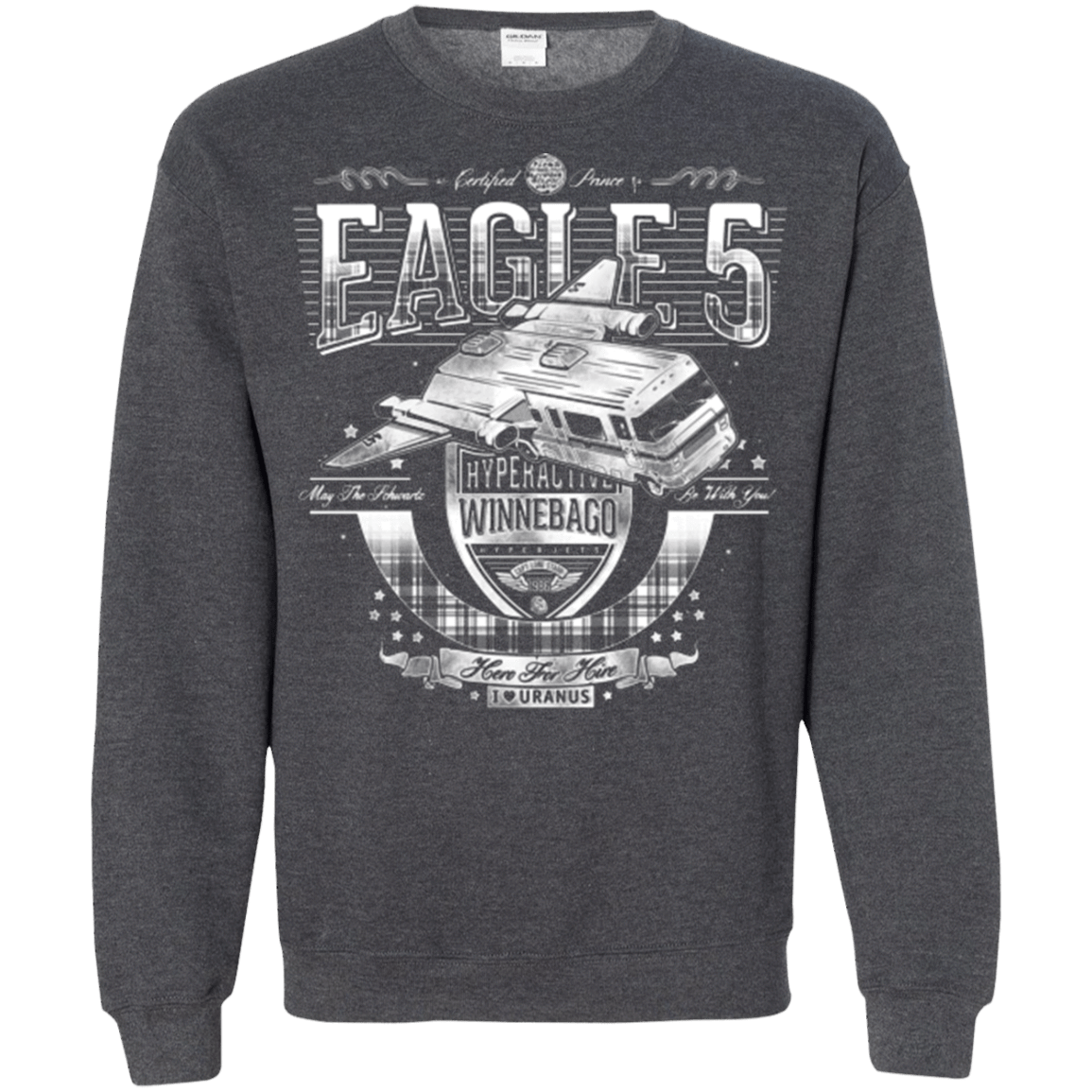 Sweatshirts Dark Heather / Small Hero 4 Hire Crewneck Sweatshirt