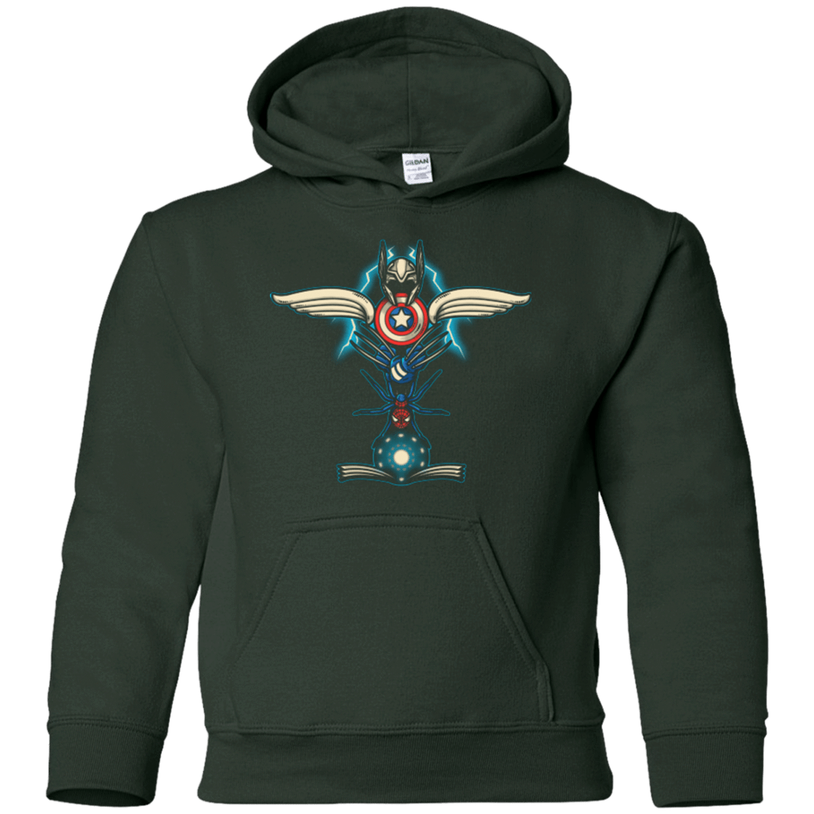 Sweatshirts Forest Green / YS HERO TOTEM Youth Hoodie