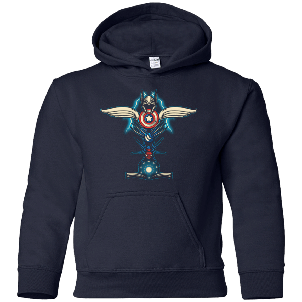 Sweatshirts Navy / YS HERO TOTEM Youth Hoodie