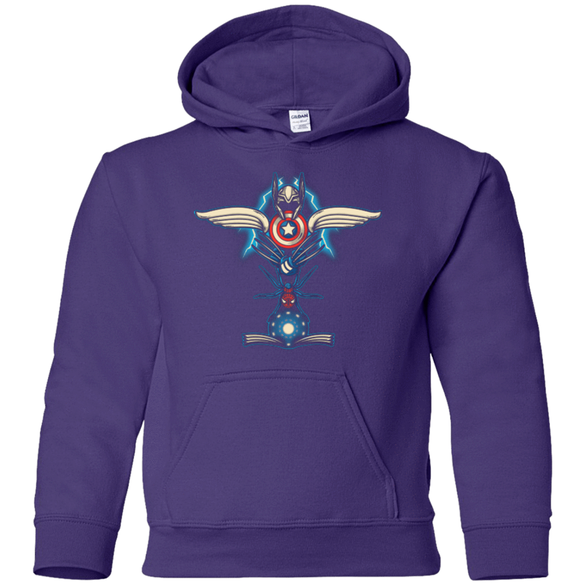 Sweatshirts Purple / YS HERO TOTEM Youth Hoodie