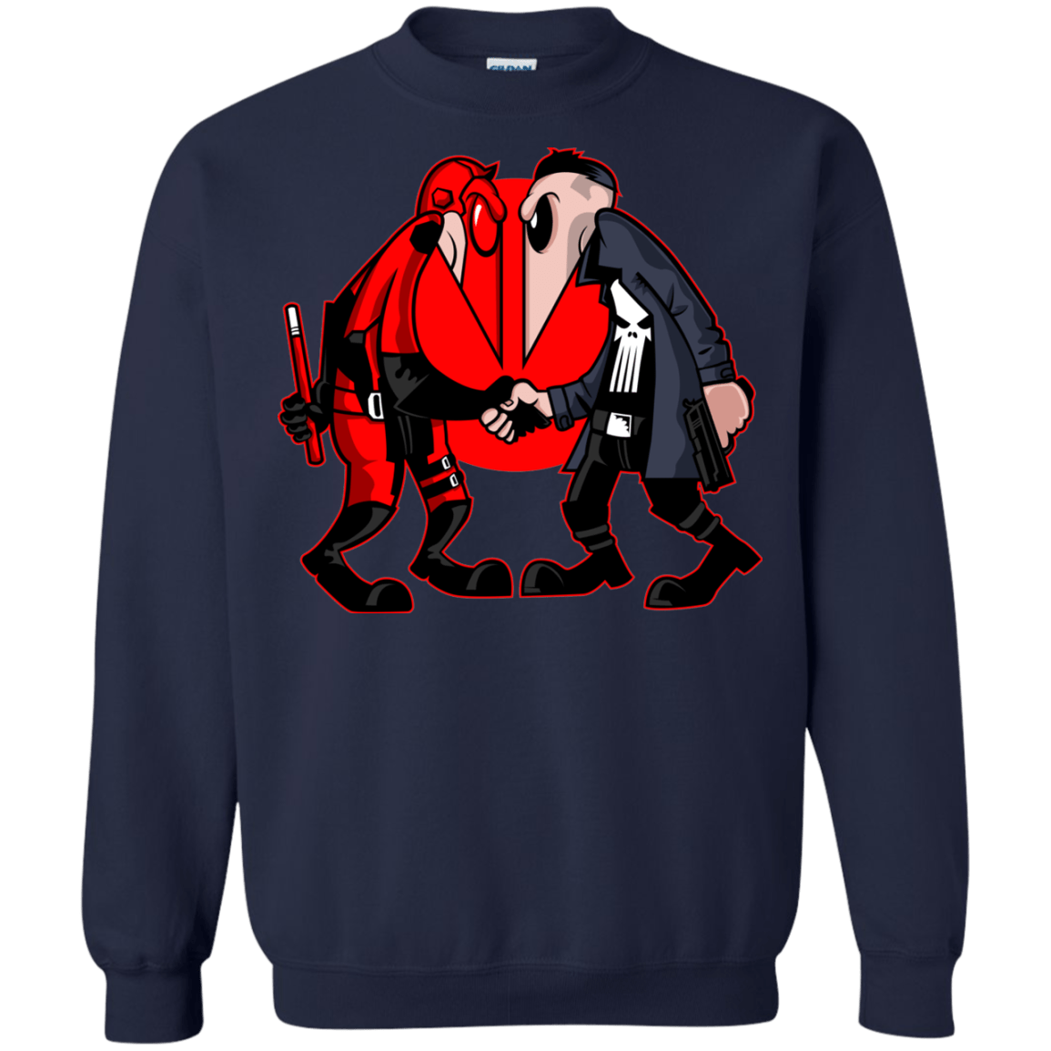 Sweatshirts Navy / S Hero vs Antihero Crewneck Sweatshirt