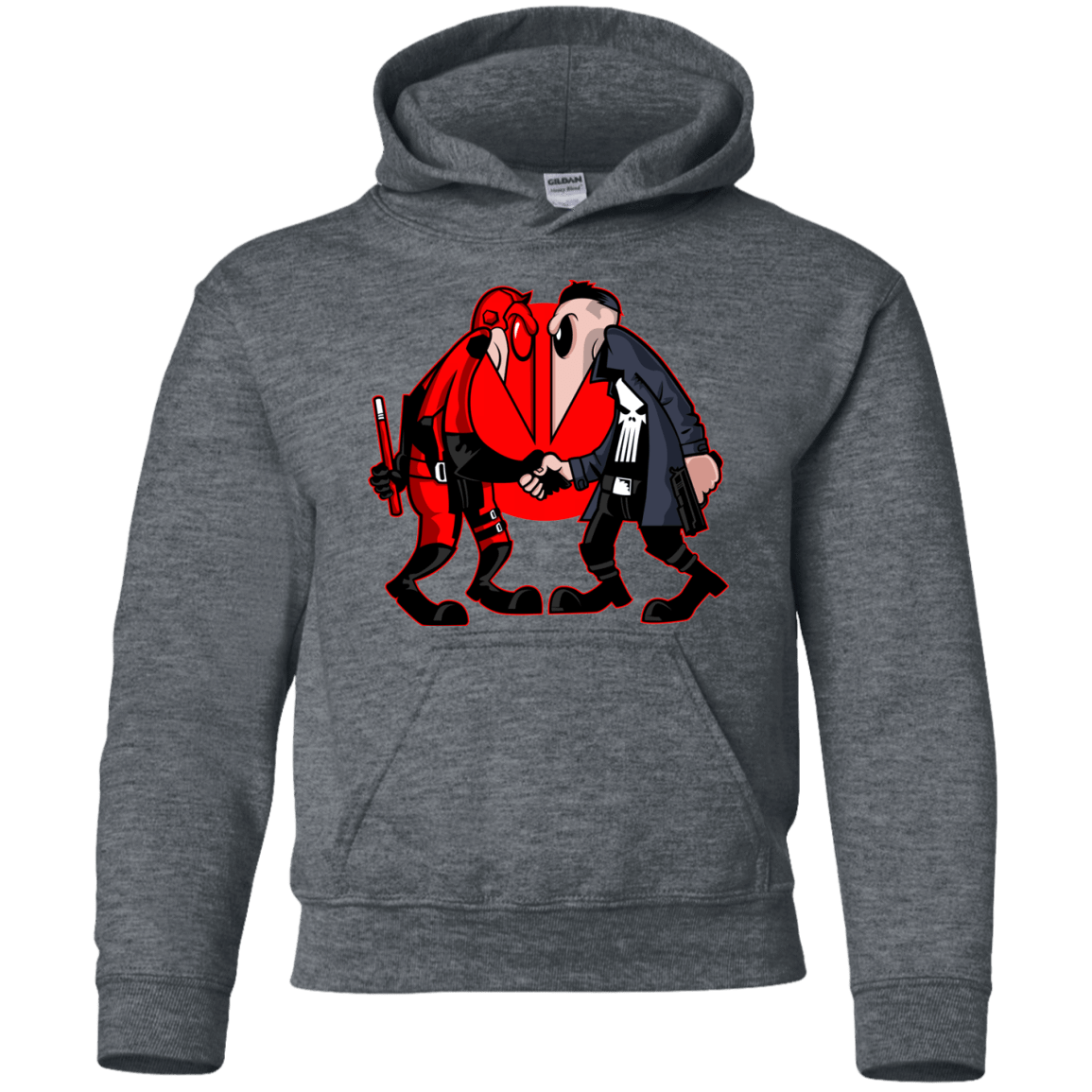 Sweatshirts Dark Heather / YS Hero vs Antihero Youth Hoodie