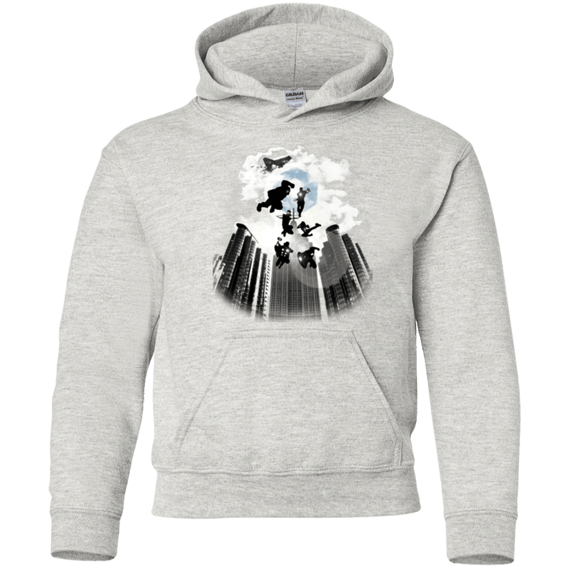 Sweatshirts Ash / YS Heroes Assemble!! Youth Hoodie