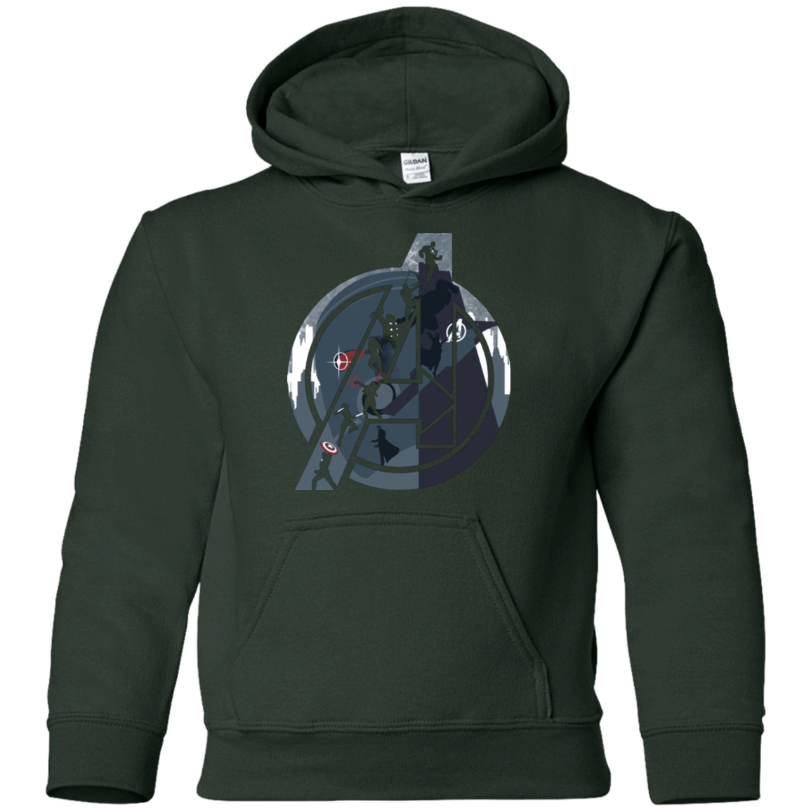 Sweatshirts Forest Green / YS Heroes Assemble Youth Hoodie